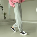빼빼 여성용 허리밴딩 와이드핏 코튼 조거팬츠 34