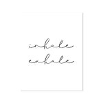 요가 포스터 나마스트 정의 인쇄 젠 월 아트 흑백 미니멀리스트 87 A4 21x30 cm No Frame - bPB1 1개