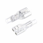 uxcell 100pcs 6 전선단자 커넥터 퀵스플라이 암 스페이드 연결 절연 슬리브