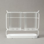 노르딕키친 2구 투명 수저통 물빠짐 모던 숟가락통