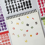 컬러 투톤 스티커 다꾸 다이어리 알파벳 숫자