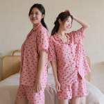 2393 라메이드 반반 러브콕 다운하트 상하세트 파자마 여성용
