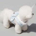 레드퍼피 강아지 도트 하네스 1P 매쉬 땡땡이 리본 프릴 S