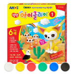 아모스 유아 조물락 만들기놀이 쉬운혼합 요술점토 컬러클레이 창작미술 교구용 집짓기