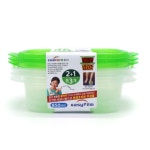 이지필림 쿨라라 밀폐용기 반찬통 냉장고 용기 직사각 3p