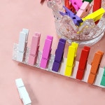 3 컬러 나무집게 50P