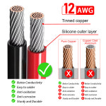 RC 배터리 모터용 실리콘 와이어 XT60 병렬 커넥터 암수 케이블 듀얼 익스텐션 12AWG