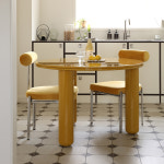 우디크 지오 원형 테이블 하이그로시