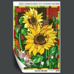 DIY 보석십자수 글라스아트 해바라기 단품 38X52