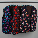 꽃무늬 할머니 누빔 조끼