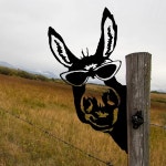 당나귀 모양 다리미 실루엣 야외 정원 울타리 장식 농장 장식 벽 예술 정원 파티 홈 장식