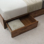 보루네오 우드 원목 부부 트윈침대 프레임 + 중앙패널 1개 SS+SS(슈퍼싱글+슈퍼싱글)