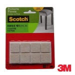 3M 마루보호 패드 사각 소 2 5 x 2 16매입
