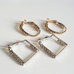 큐빅링 귀걸이 귀찌