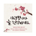 사랑합니다 건강하세요 칠순 현수막 120 x 120 cm