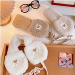 새롬샵 뽀글이 곰돌이 귀도리 겨울 귀마개