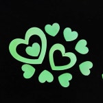 방꾸미기 야광 천장 스티커 하트