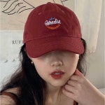 남녀 공용 캐주얼 커플 레터링 자수 야구 모자 볼캡