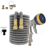 고압 정원 워터 호스 농장 관개 세차 PVC 릴 건용 2 5-30 미터 확장 유연한 줄무늬 파이프