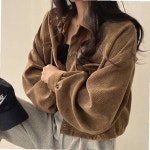 여자 가을 데이트 룩 주말 외출 크롭 셔츠 자켓 코디