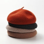 혼방 울 겨울모자 베레모