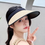 여름모자 썬캡 라탄 빛차단 진베이지