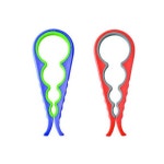 다용도 멀티 4구 실리콘 병따개 1P 병뚜껑 오프너 블루-ONE