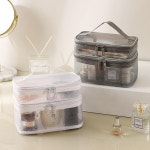 클리어 화장품박스 2단 메쉬