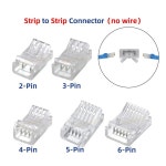 IP20 IP65 5050 3528 2835 LED 스트립 라이트용 2 3 4 5 6핀 케이블 커넥터 고정 클램프 고속 연