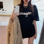 박스 여성 티셔츠 Imagine 반팔