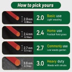 T TOVIA 15m 2 2 2 m 잔디 깎기 나일론 트리머 로프 브러시 커터 스트리머 라인 와이어 깎는 기계 액세서리 Spiral shape 2