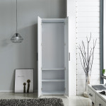 j0072 Woody 광폭600거울형 틈새수납장