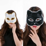 PW-SA 벨벳 고양이 가면 파티가면 할로윈 안대