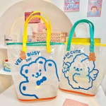 MNO PVC 젤리 비치백 매쉬바닥 방수바닥 토트백