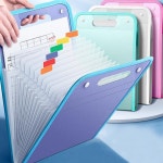 손잡이 13칸 세로형 아코디언 파일 정리 가방