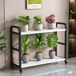 이동식 화분 정리대 2단 인테리어 받침대 선반 스탠드 화분정리대