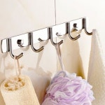 스텐 철제 벽 고정 옷걸이 후크 행거 가방걸이 5구