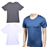 남성 인견 반팔 런닝 쿨러닝 U넥 메리야스 95