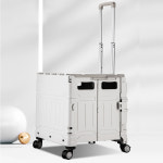 휴대용 접이식 핸드 카트 4바퀴 쇼핑카트 폴딩 박스 장바구니 캐리어 손수레