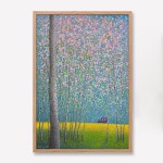 인메이블 인메이블 장용길 작가 아트에디션 24종 풍경화 그림 거실 인테리어 추상화 액자 달항아리 18 봄날엔 사랑을 싣고 원목메탈액자... 
