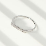 비쥬홀릭 실버925 백금도금 모네 큐빅 오픈링 반지