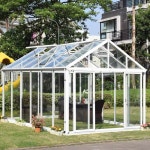 케이가든 프리미엄 조립식 강화유리 온실 썬룸 비닐하우스 강화유리 1404 강화유리 1404