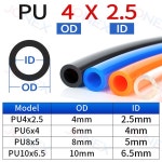 10 미터 공기 호스 공압 튜브 파이프 압축기 용 투명 폴리 우레탄 4x2 Transpa nt