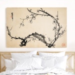 매화 꽃 그림 매란국죽 사군자 동양화 수묵화 캔버스 액자 07 장세준-묵매도 캔버스액자