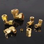 68 9 52 10 12 14 15 16 18 20 22 25 압축 유니온 튜브 OD 엘보 90도 황동 파이프 피팅 커플러 에어컨