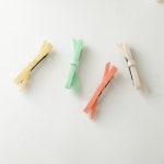 리본 프랑스 미니 앞 옆 머리 헤어 집게 자동 핀 볼륨 클립 삔