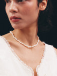 로울 로울 Mini zigzag pearl necklace