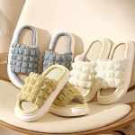 준캡 발이편한 사각주름 린넨면실내화 거실화 답례품 펜션 학원 학교