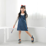 여아용 체리티 데님 원피스 세트 15호 진청 J6660