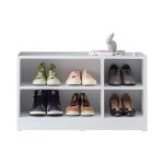 낮은 2단 오픈 4칸 신발장 800 실내화 장식장